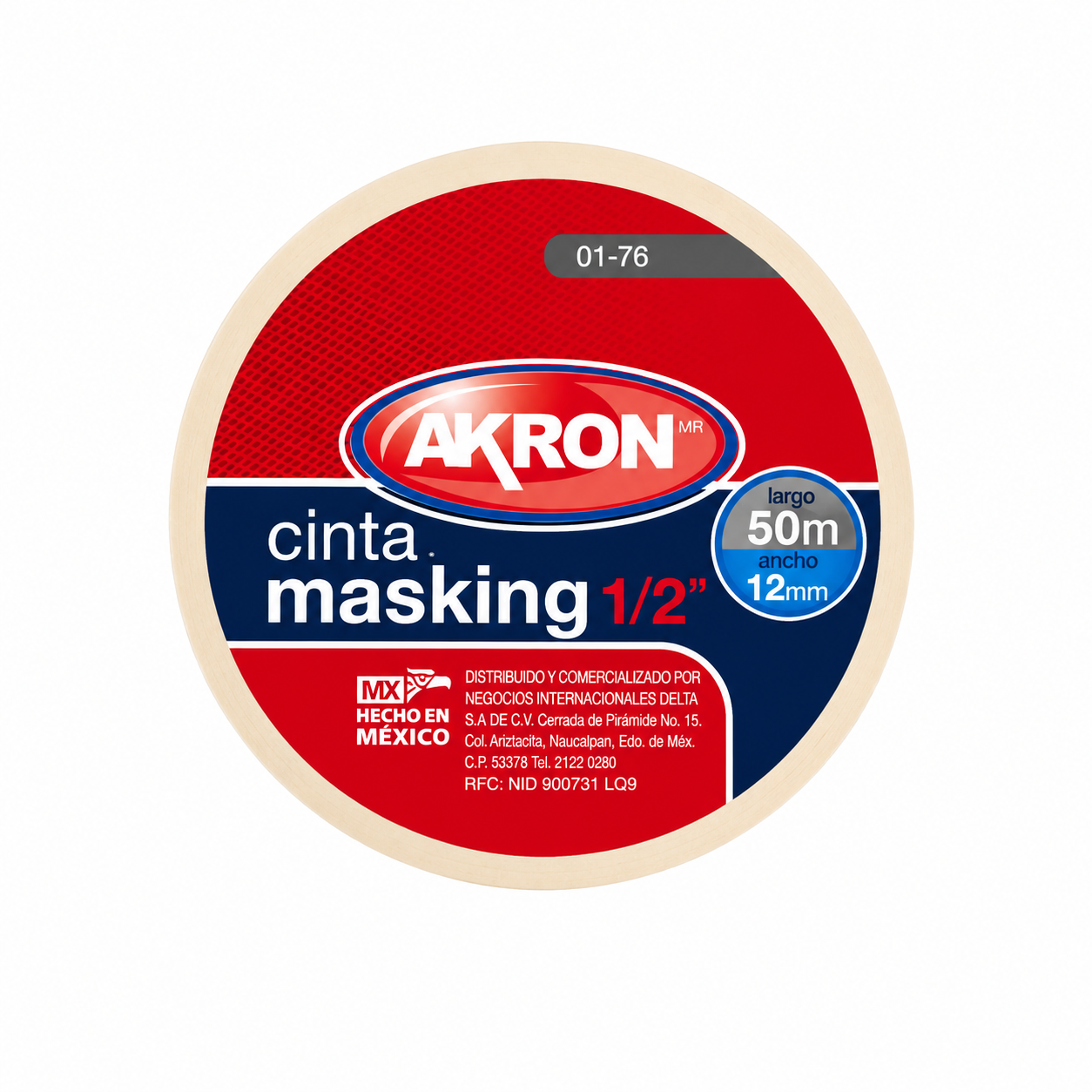 Cinta Maskin Uso General 40mts, 1/2", 1 1/2", 2" - 1/2”