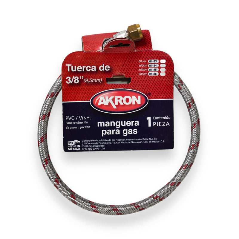Manguera Flexible para Gas de 3/8" x 60/150 cm - 150 cm