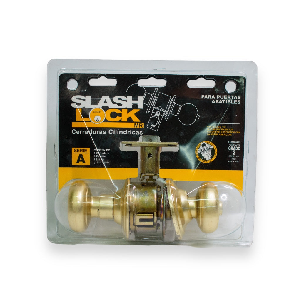 Cerradura Georgia para Baño, Recámara o Puerta Principal - Dorada p/Recámara