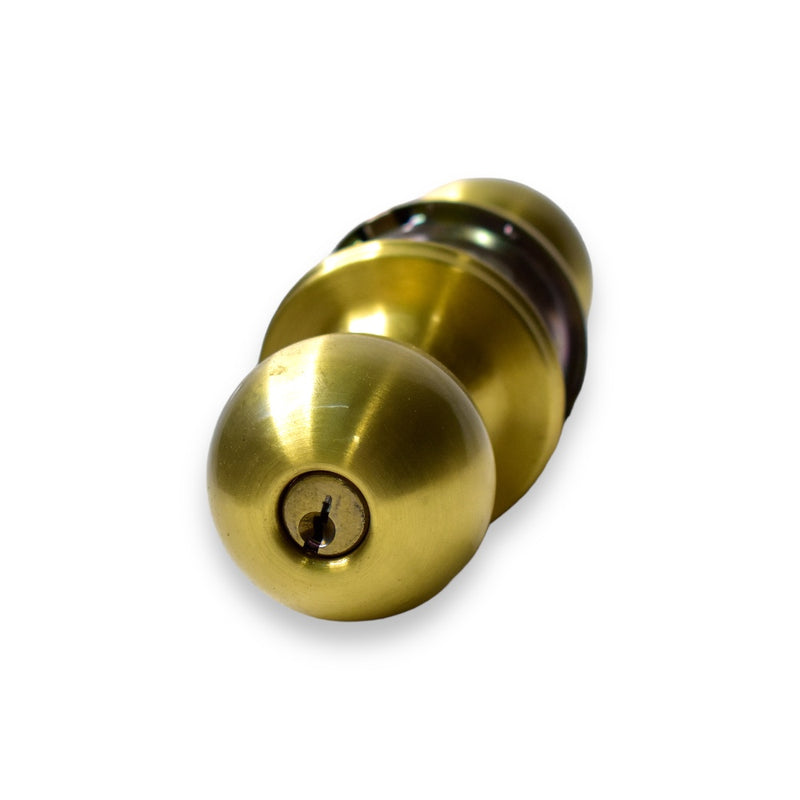 Cerradura Orbit Interconexión Puerta Principal - Dorada Mate