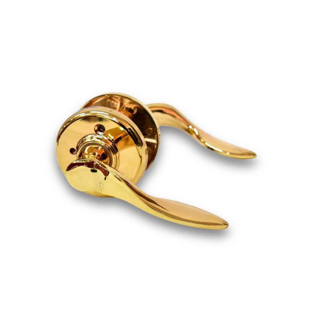 Cerradura de Manija Venecian para Baño o Recámara - Dorada