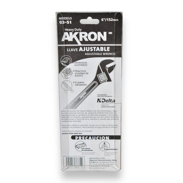 Llave Ajustable Cromada 6" y 12" - 6 pulgadas