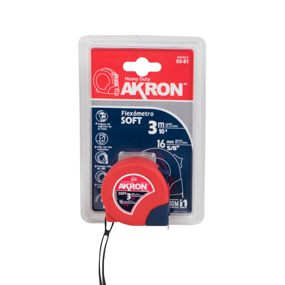 Flexómetro Akron 03-81 | Medida 3m x 16mm