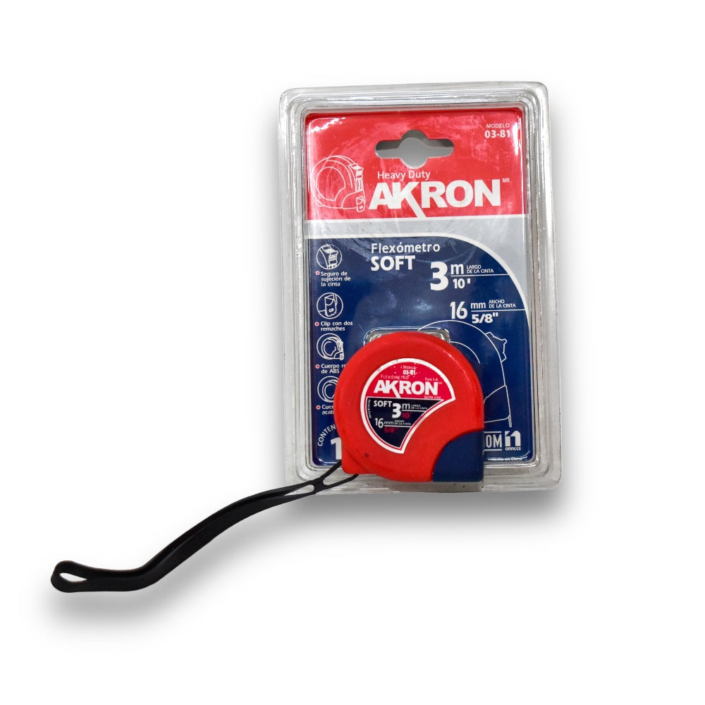 Flexómetro 3mts x 13, 16mm - 16 mm Soft Touch
