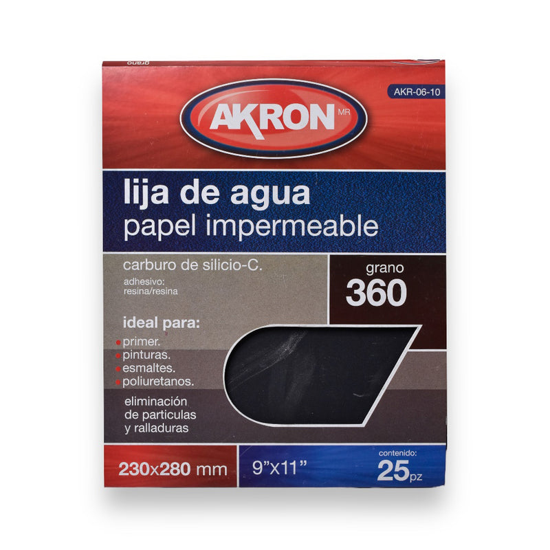 Lija de Agua 25 Piezas Varias Medidas - Grano 360