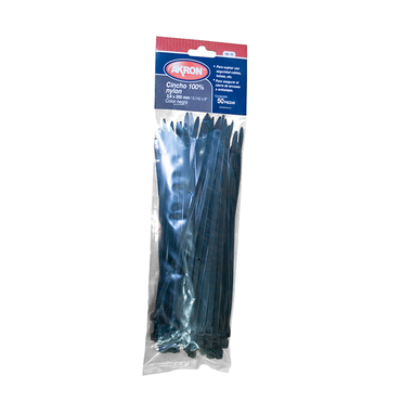 Cinchos de Plástico 4.6 mm, Color Negro, 50 Pzs - 3.6 x 200 mm