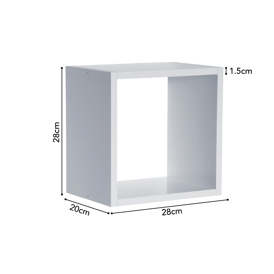 Cubo Simple Prat-k, color blanco y tabaco - Blanco