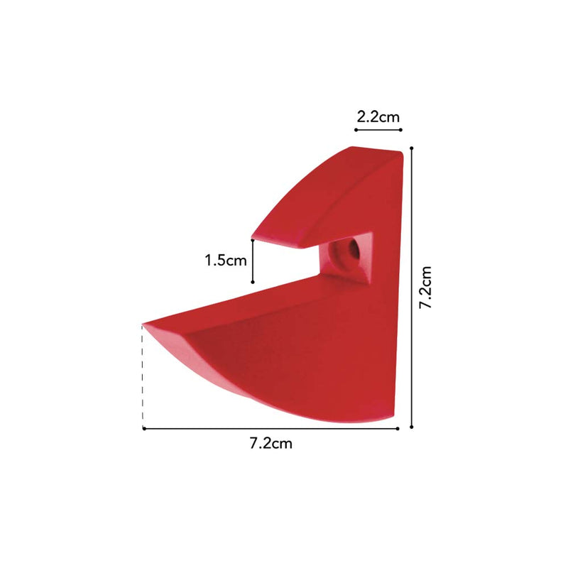 Soporte Concept 20kg 7.2x2.2x7.2 cm (Par) - Rojo