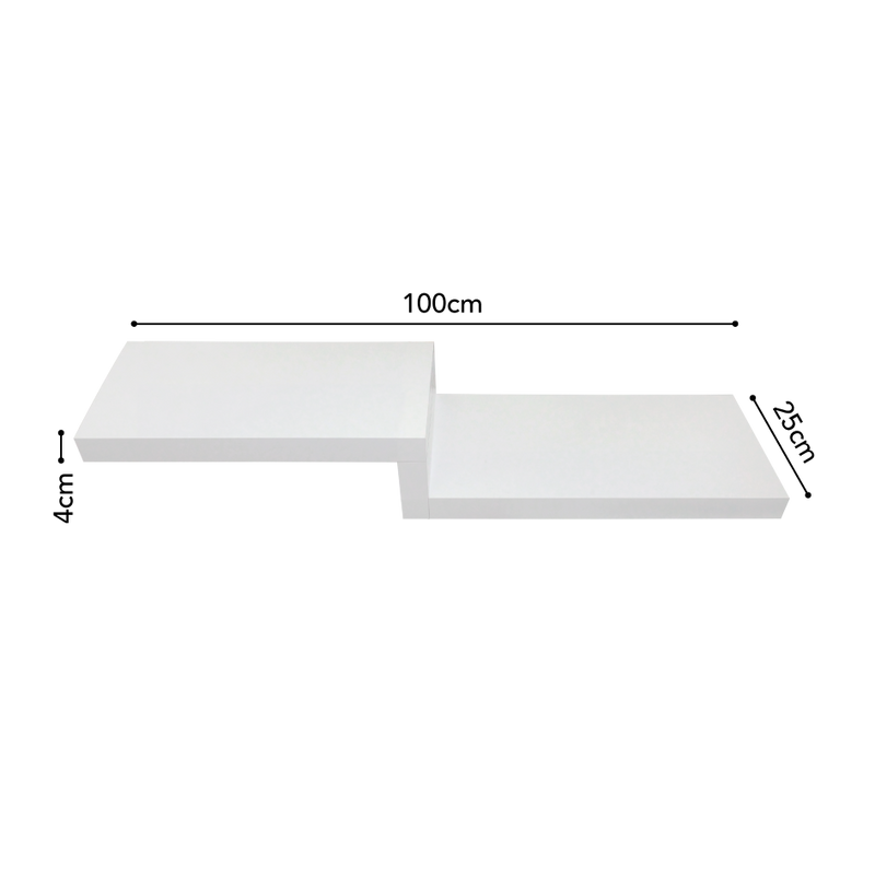Repisa Z Tendenza 4 - 4x25x100CM - Blanco
