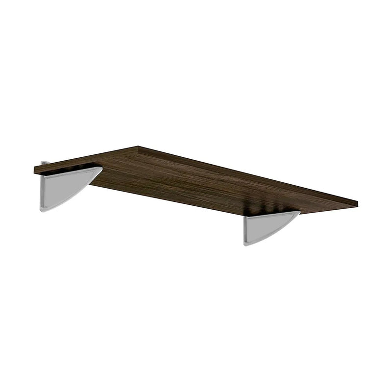 Repisa Recta Tendenza de 4x25 Color Tabaco y Blanco - 100 cm-Tabaco