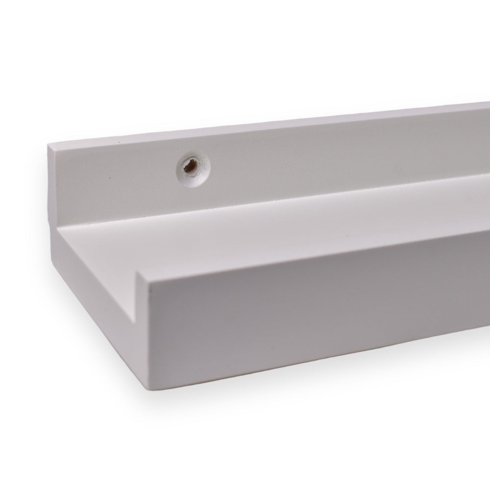 Repisa Recta Portaretratos Color Blanco, Negro - 2x90-Blanco