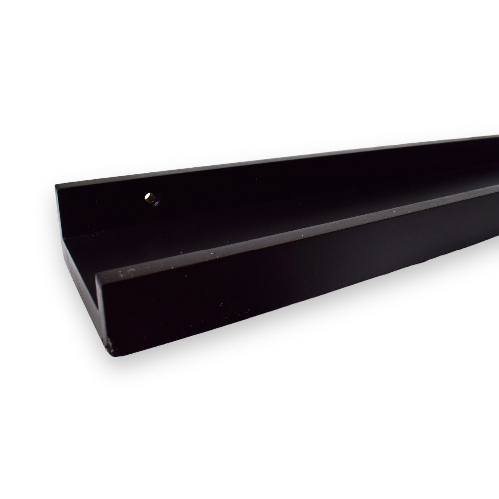 Repisa Recta Portaretratos Color Blanco, Negro - 2x60-Negro