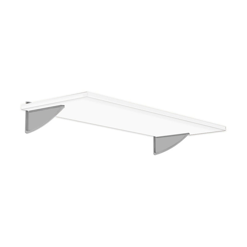 Repisa Recta Color Blanco con Soporte 1.5 x 25 cm - 100 cm