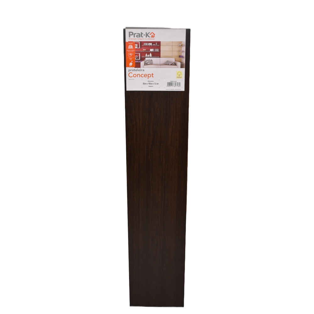 Repisa Recta Concept 1.5x25 Color Blanco, Tabaco - 40CM-Tabaco