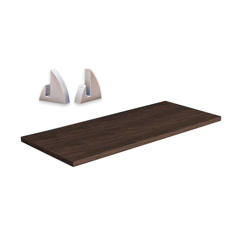 Repisa Recta Color Tabaco con Soporte 1.5 x 25 cm - 80 cm