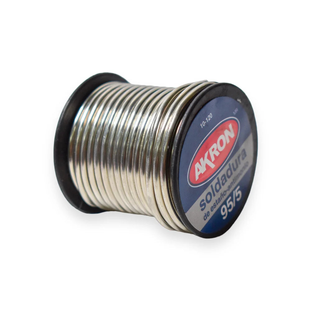 Soldadura Estaño-Plomo Akron 10-120 | Para Componentes Electrónicos |  450g