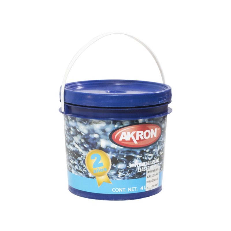 Impermeabilizante Acrilico Elastomérico Terracota 4 Litros, 2 años