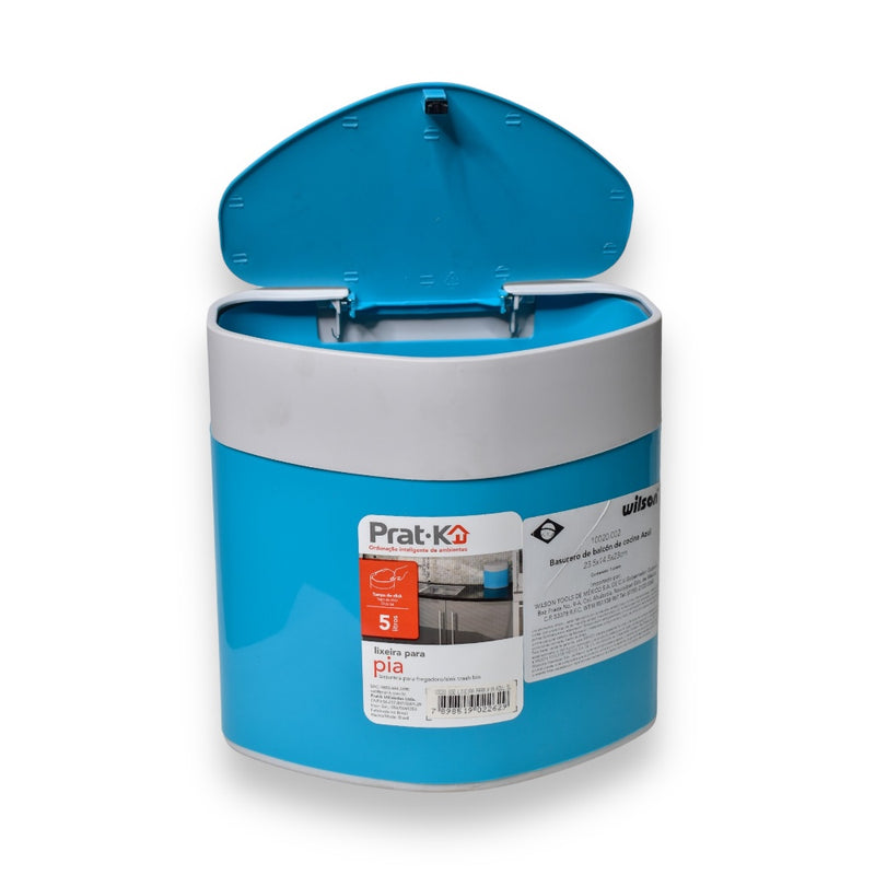 Basurero para Cocina Prat-k, 23.5 x14.5 x 23cm - Azul