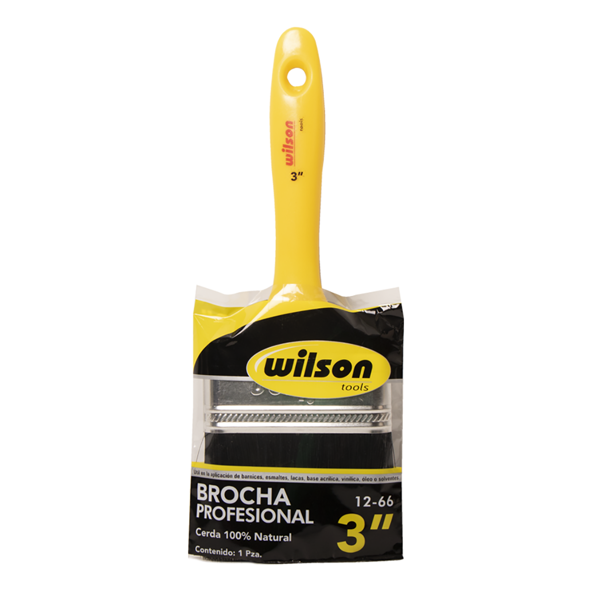 Brocha Profesional Cerdas 100% Natural, distintos tamaños - 3"