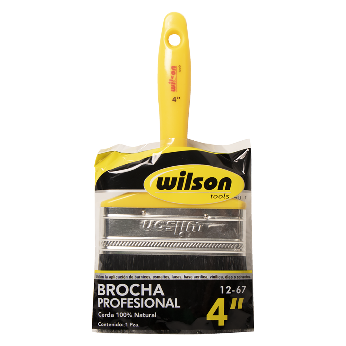 Brocha Profesional Cerdas 100% Natural, distintos tamaños - 4"