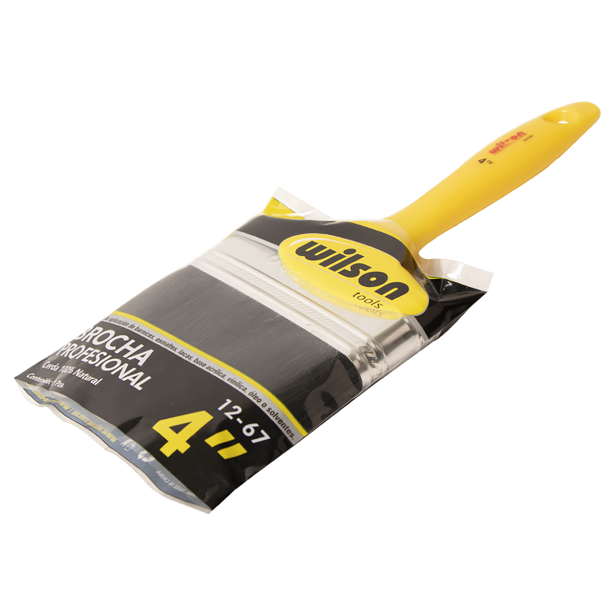 Brocha Profesional Cerdas 100% Natural, distintos tamaños - 4"