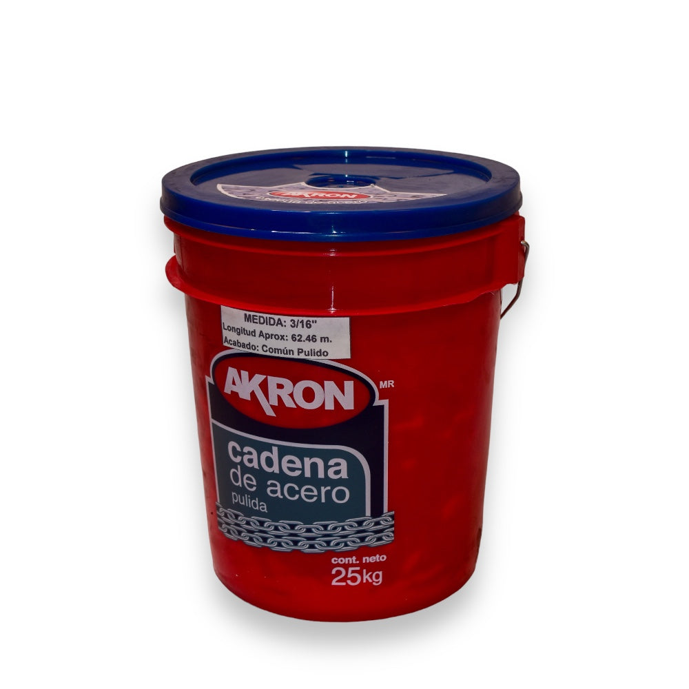 Cadena de Acero Pulida Akron 15-51 | Electrosoldada | Grado 30 | 3/16"