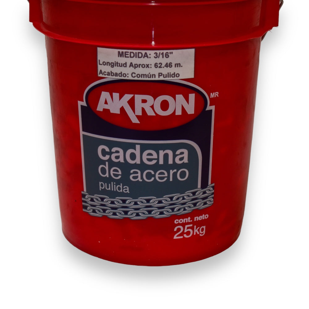 Cadena de Acero Pulida Akron 15-51 | Electrosoldada | Grado 30 | 3/16"