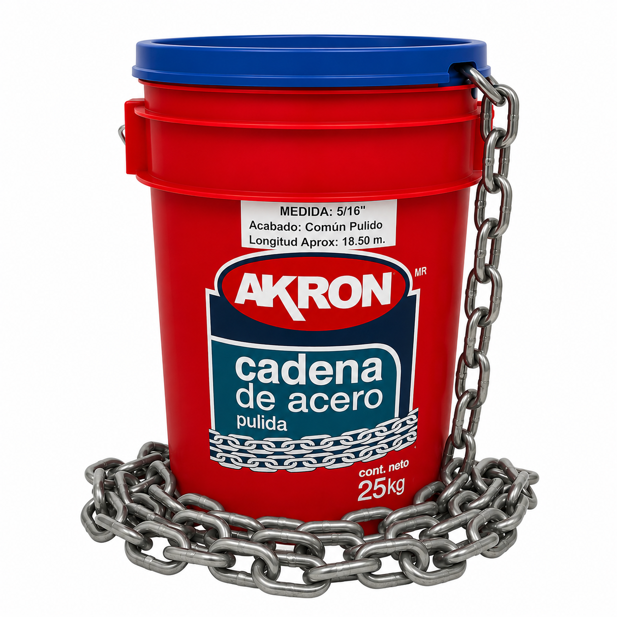 Cadena de Acero Pulida Akron 15-53 | Electrosoldada | 5/16"