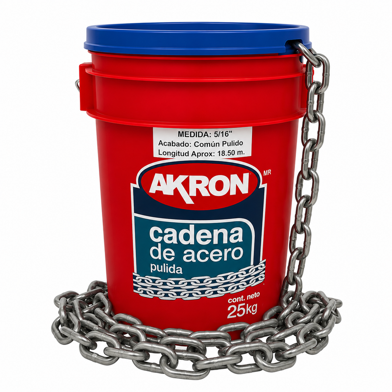Cadena de Acero Pulida Akron 15-53 | Electrosoldada | 5/16"