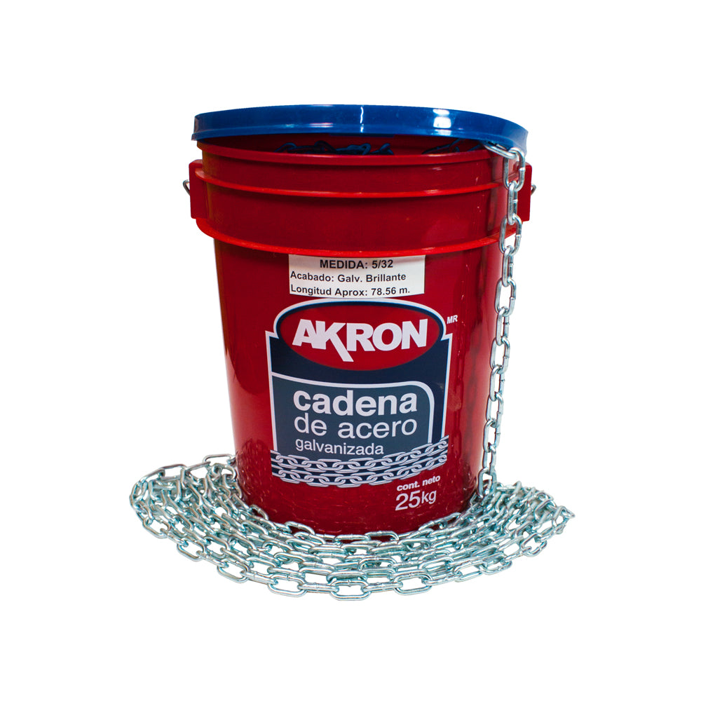 Cadena de Acero Galvanizado Akron 15-60 | Grado 30 | Electrosoldada | 5/32"