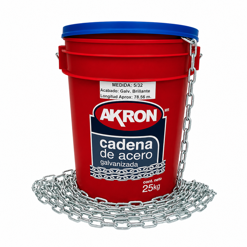 Cadena de Acero Galvanizado Akron 15-60 | Grado 30 | Electrosoldada | 5/32"