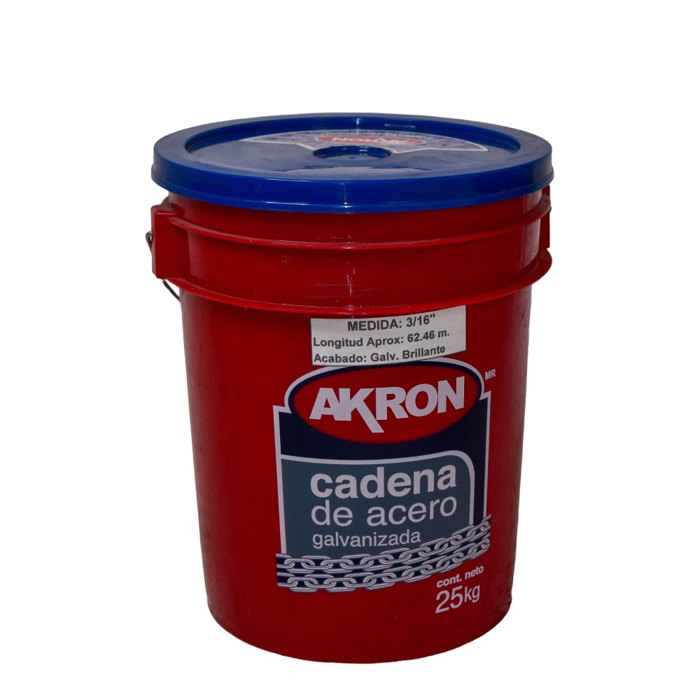 Cadena de Acero Galvanizado Akron 15-61 | Grado 30 | Electrosoldada | 3/16"