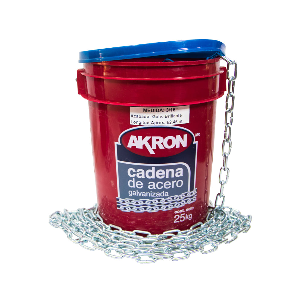 Cadena de Acero Galvanizado Akron 15-61 | Grado 30 | Electrosoldada | 3/16"