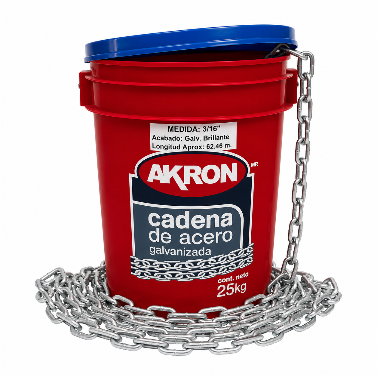 Cadena de Acero Galvanizado Akron 15-61 | Grado 30 | Electrosoldada | 3/16"