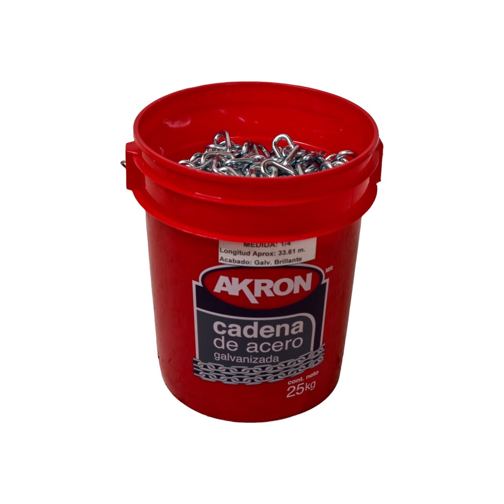 Cadena de Acero Galvanizado Akron 15-62 | Grado 30 | Electrosoldada | 1/4"