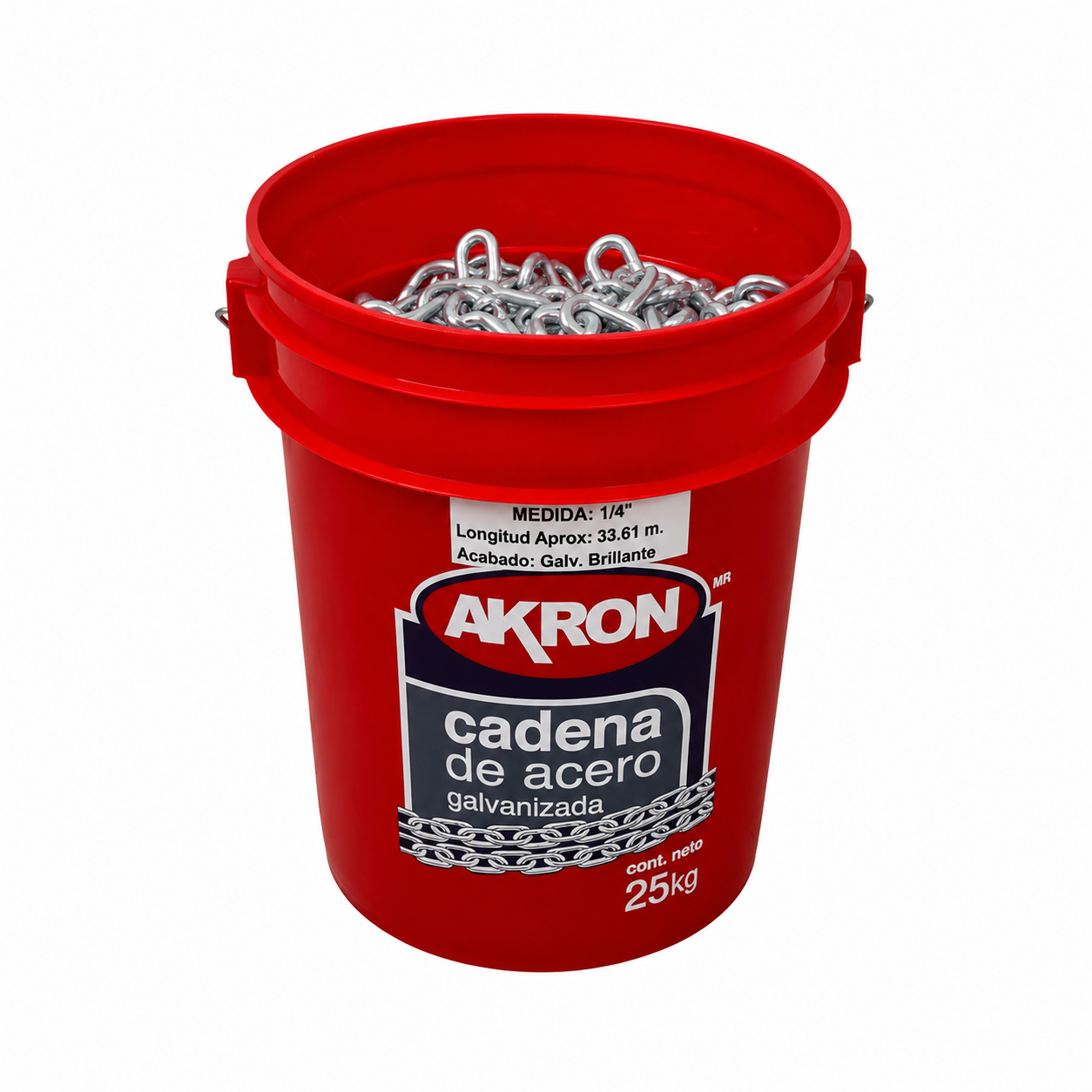 Cadena de Acero Galvanizado Akron 15-62 | Grado 30 | Electrosoldada | 1/4"