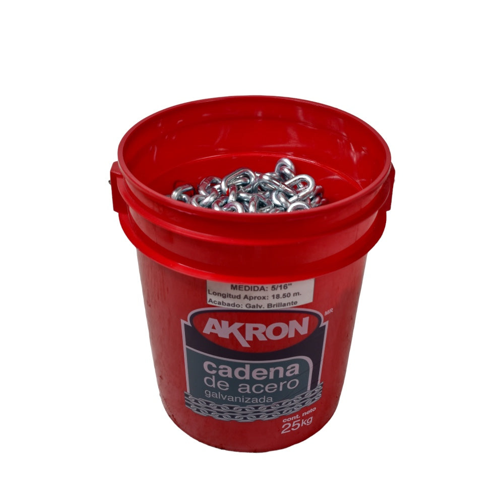 Cadena de Acero Galvanizado Akron 15-63 | Grado 30 | Electrosoldada | 5/16"
