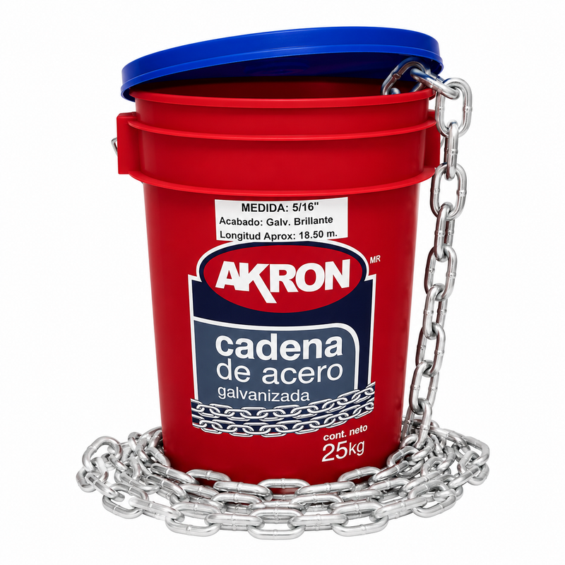 Cadena de Acero Galvanizado Akron 15-63 | Grado 30 | Electrosoldada | 5/16"