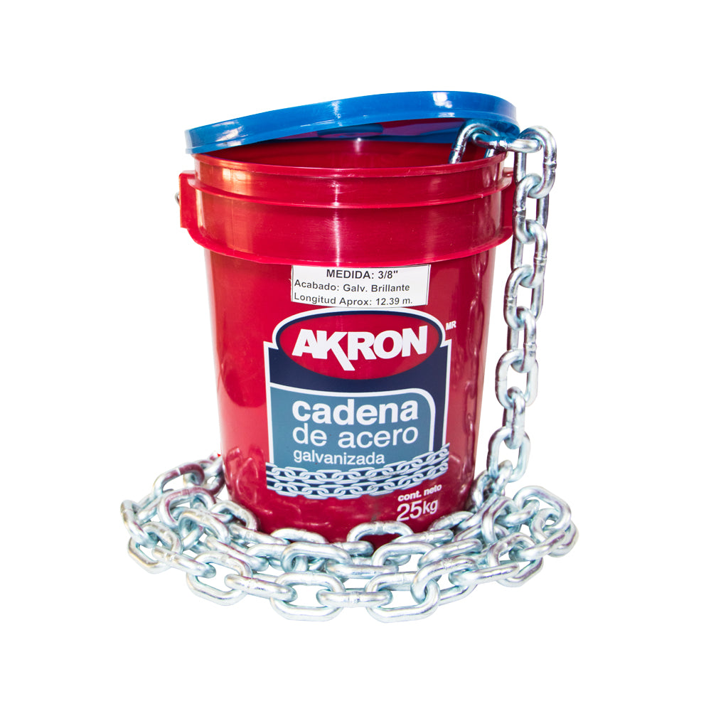 Cadena de Acero Galvanizado Akron 15-64 | Grado 30 | Electrosoldada | 3/8"