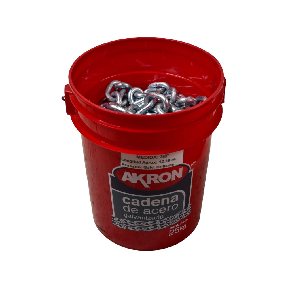 Cadena de Acero Galvanizado Akron 15-64 | Grado 30 | Electrosoldada | 3/8"