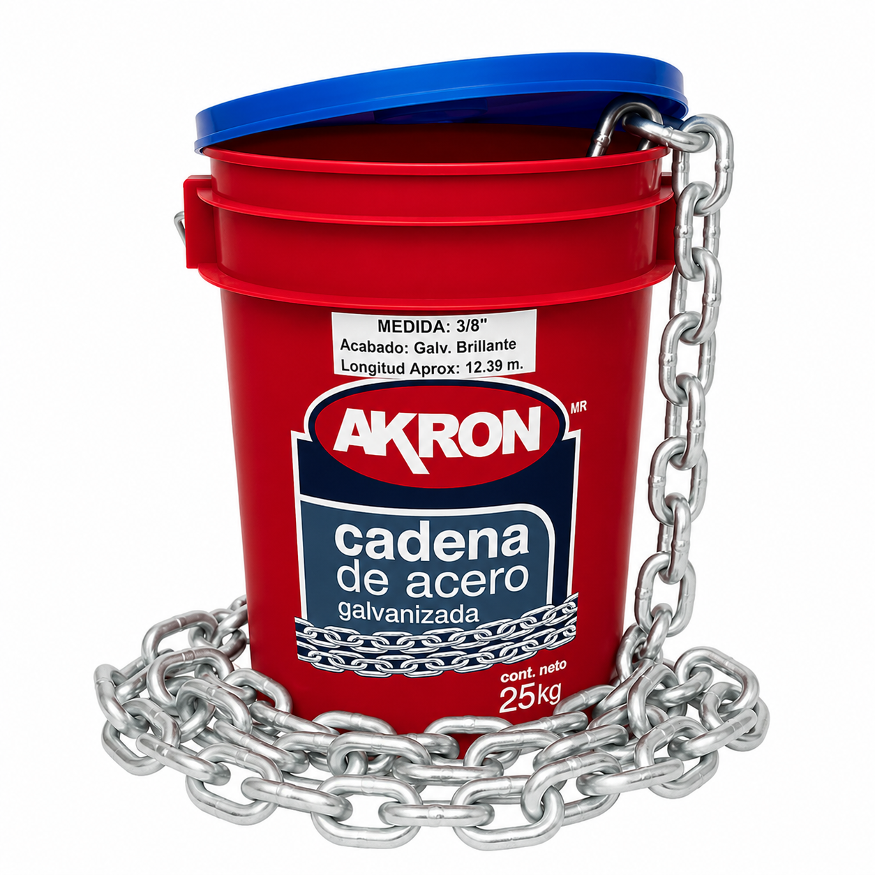 Cadena de Acero Galvanizado Akron 15-64 | Grado 30 | Electrosoldada | 3/8"