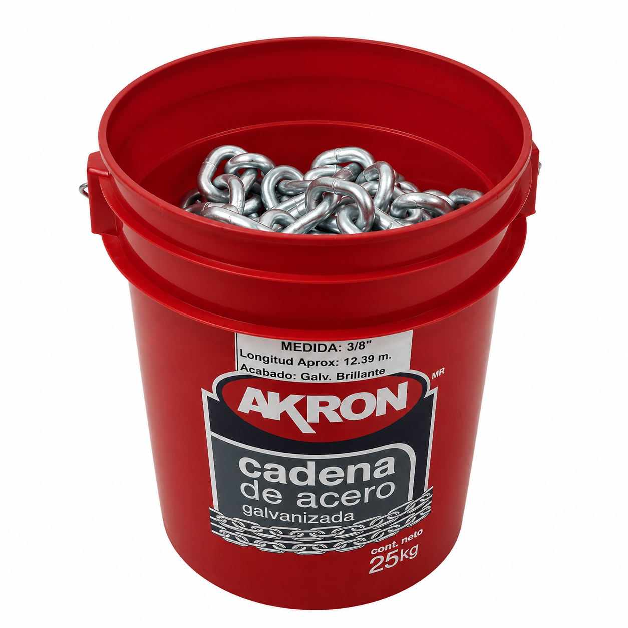 Cadena de Acero Galvanizado Akron 15-64 | Grado 30 | Electrosoldada | 3/8"