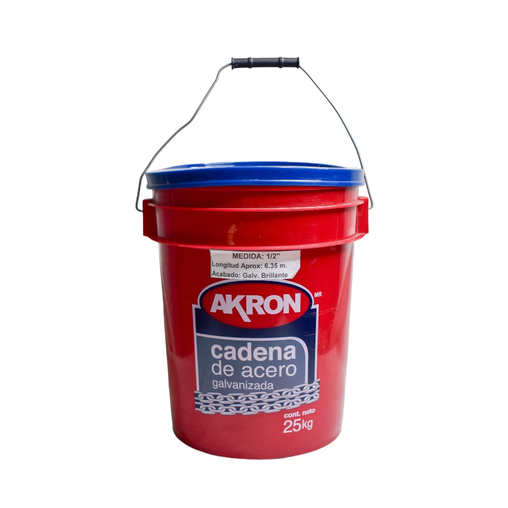 Cadena de Acero Galvanizado Akron 15-65 | Grado 30 | Electrosoldada | 1/2"