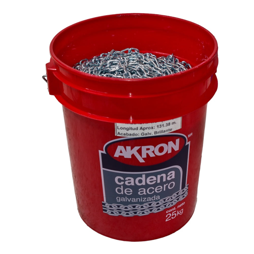 Cadena de Acero Galvanizado Akron 15-71 | Grado 30 | Electrosoldada | 1/8"