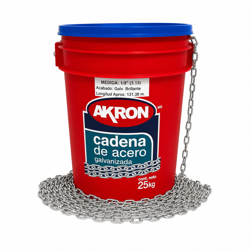 Cadena de Acero Galvanizado Akron 15-71 | Grado 30 | Electrosoldada | 1/8"