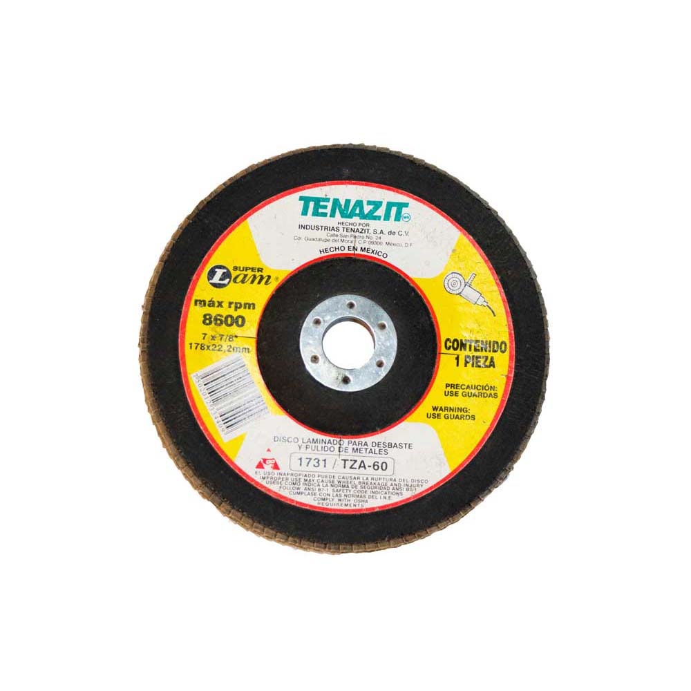 Disco Laminado de Desbaste para Metal - 178X22.2 #60 10D