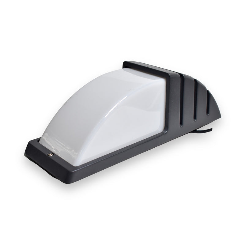 Aplique de Pared Exterior Larga E-27 - Gris mate