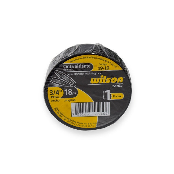 Cinta Aislante de Vinil Negra 3/4"(19mm) - 18 mts