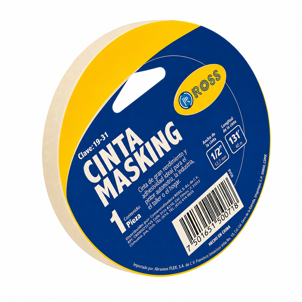 Cinta Masking - 12’ x 40 (1/2”)