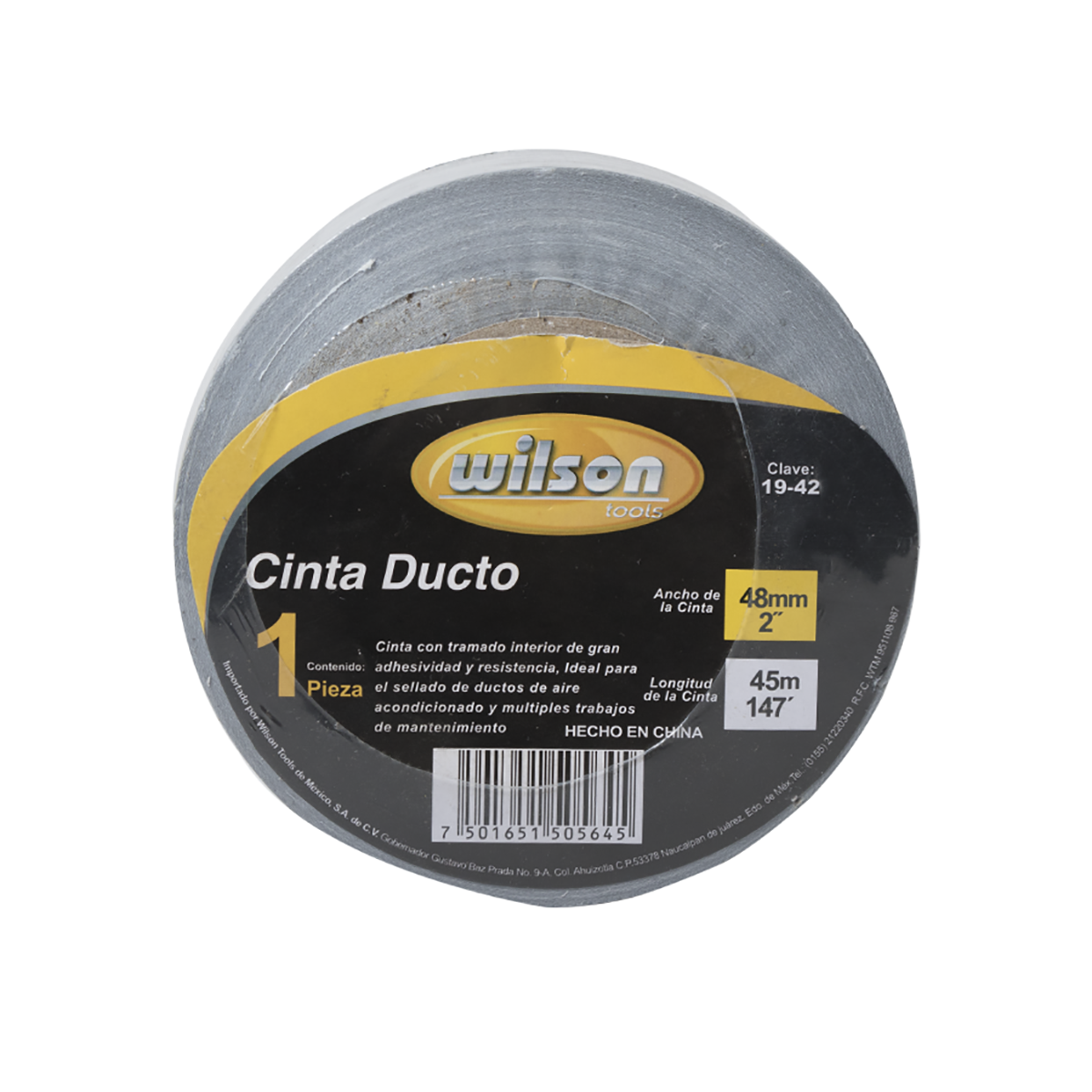 Cinta Adhesiva para Ductos 48mm x 45mts, Uso Industrial